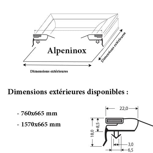 JOINT CADRE MAGNETIQUE ADAPTABLE ALPENINOX MODELE 2