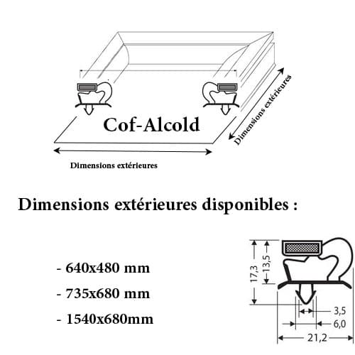 JOINT CADRE MAGNETIQUE ADAPTABLE COF-ALCOLD