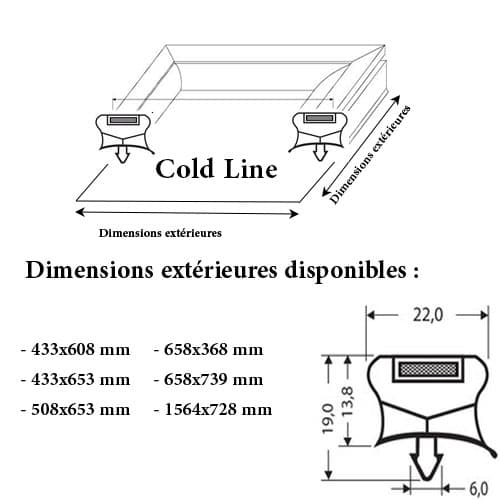JOINT CADRE MAGNETIQUE ADAPTABLE COLD LINE