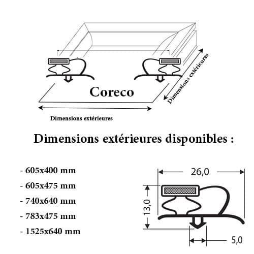 JOINT CADRE MAGNETIQUE ADAPTABLE CORECO