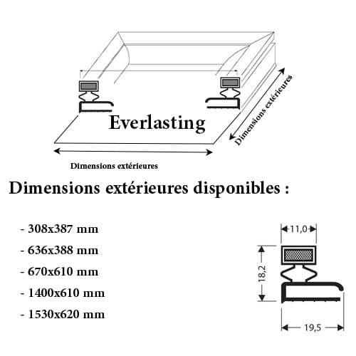 JOINT CADRE MAGNETIQUE ADAPTABLE EVERLASTING MODELE 2