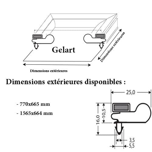 JOINT CADRE MAGNETIQUE ADAPTABLE GELART MODELE 2