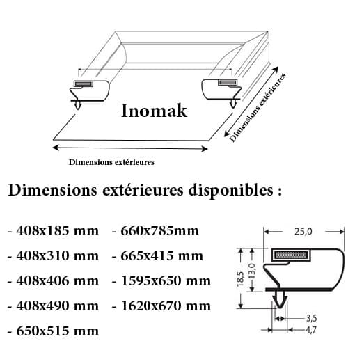 JOINT CADRE MAGNETIQUE ADAPTABLE INOMAK