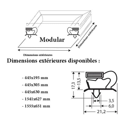 JOINT CADRE MAGNETIQUE ADAPTABLE MODULAR