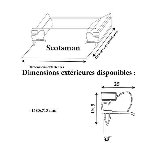 JOINT CADRE MAGNETIQUE ADAPTABLE SCOTSMAN/SIMAG