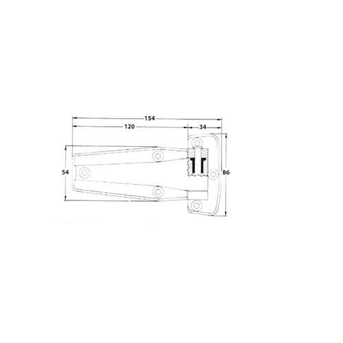 CHARNIERE  FERMOD 720 CHROMEE