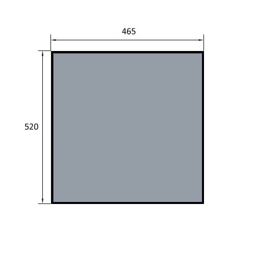 VITRE DE FOUR SPECIAL BATINOX-IBT 520X465 MM