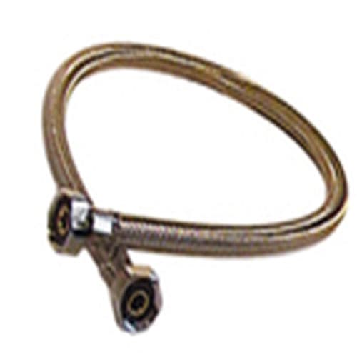 FLEXIBLE EAU INOX DIAMETRE INTERIEUR 12 MM 2 RACCORDS DROITS