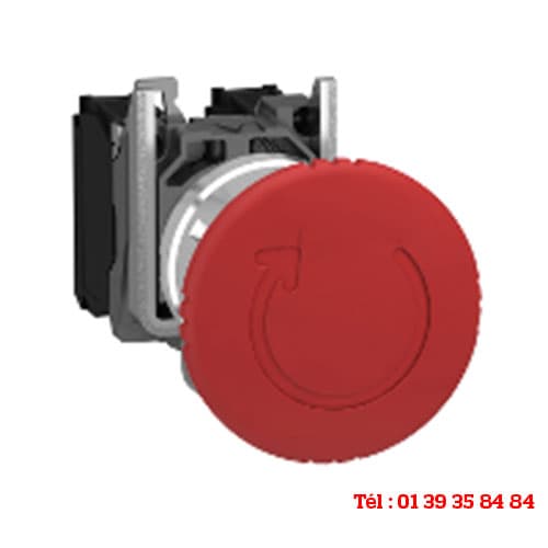 ARRET D URGENCE AVEC DEVEROUILLAGE TOURNANT- SCHNEIDER TELEMECANIQUE - CODE XB4BS8445