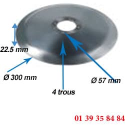 LAME COUPE JAMBON - OMAS - Ø  300 MM