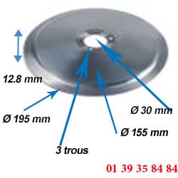 LAME COUPE JAMBON - OMAS - Ø  195 MM