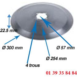 LAME COUPE JAMBON - OMAS - Ø  300 MM