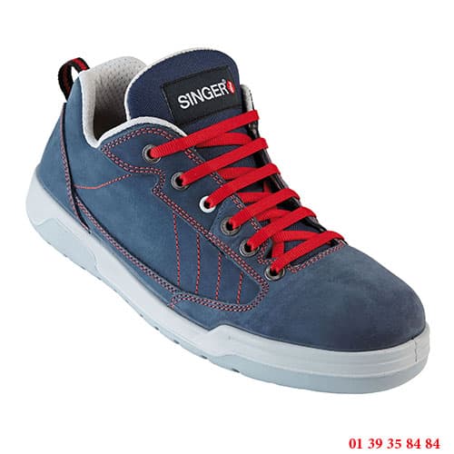 CHAUSSURE DE PROTECTION BASSE L'ORIGINAL - SINGER SAFETY - Bleu Nubuck S3
