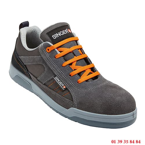 CHAUSSURE DE PROTECTION BASSE L'ORIGINAL  - SINGER SAFETY - Gris/orange