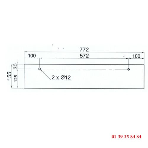 VITRE DE FOUR 2 PERCAGES - Pour four COMPAGNON C 750 ancien