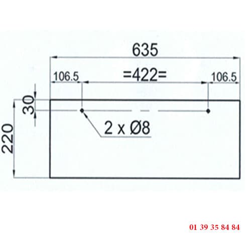 VITRE DE FOUR 2 PERCAGES - Pour four COMPAGNON C 600