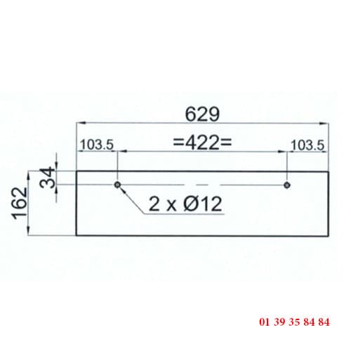 VITRE DE FOUR 2 PERCAGES - Pour four COMPAGNON C 1200