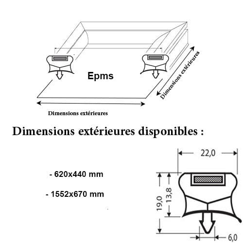 JOINT MAGNETIQUE ADAPTABLE EPMS