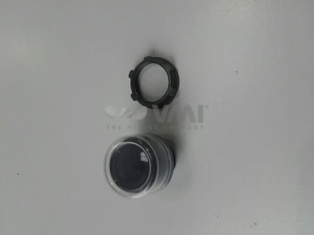 TETE  BOUTON POUSSOIR NOIR CAPUCHONNEE