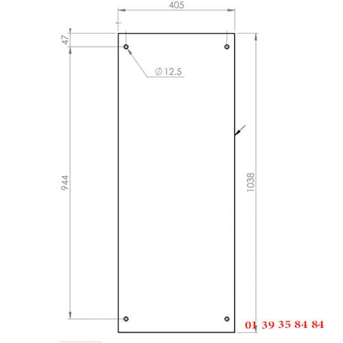 VITRE EXT.  EUROFOURS  405X1038MM