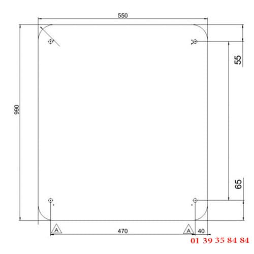 VITRE EUROFOURS 550X990MM