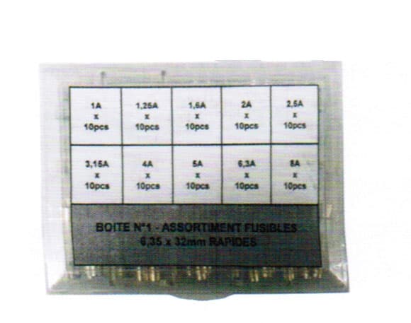 BOITE DE FUSIBLES VERRE RAPIDES