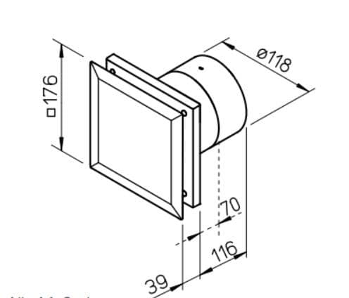 VENTILATEUR 2 VITESSES AVEC CLAPET ANTI RETOUR  13/10 W - Image 2