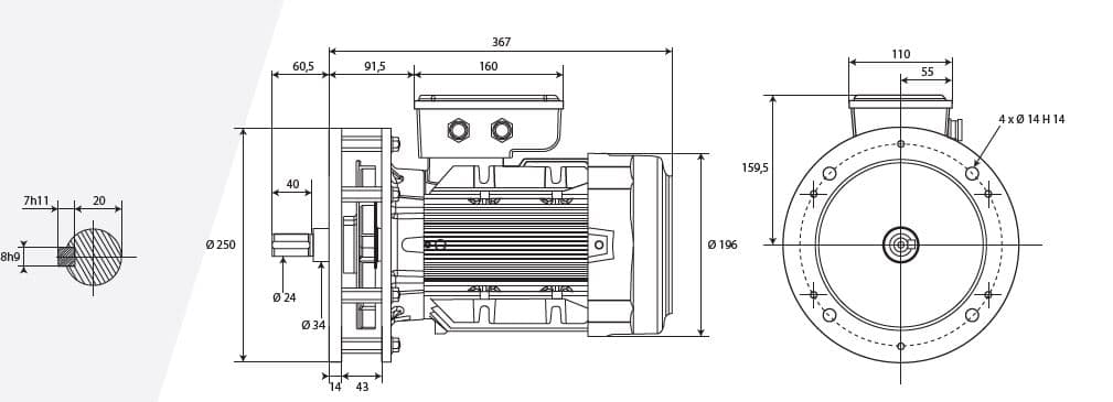 MOTEUR ASYNCRHONE 2 VITESSE ADAPTABLE  BONGARD
