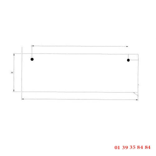 VITRE EUROFOUR SPECIALE 1023X350x10