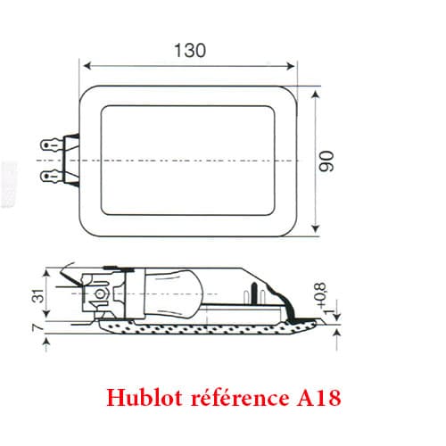 HUBLOT DE FOUR RECTANGULAIRE - Image 4