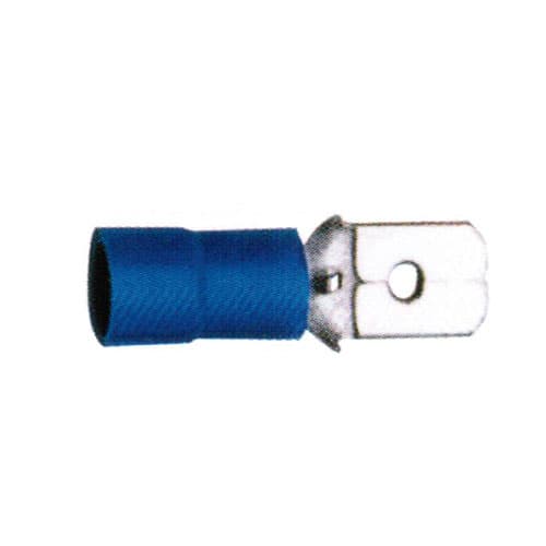 100 CLIPS MÂLES PARTIELLEMENT PREISOLES-A LANGUETTES 6.35X0.8 MM - Image 2