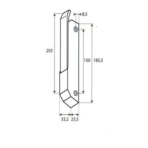 POIGNEE ERGO 6188-6189 CHROME SANS CLE - Image 2