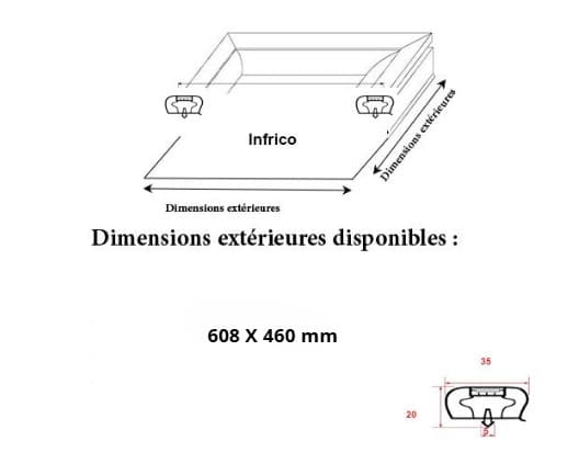 JOINT MAGNETIQUE ADAPTABLE INFRICO 608X460 MM