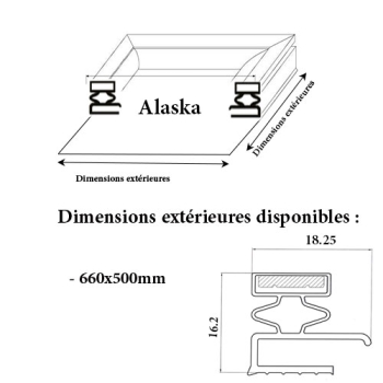 JOINT CADRE MAGNETIQUE ADAPTABLE ALASKA MODELE 2