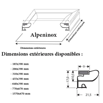 JOINT CADRE MAGNETIQUE ADAPTABLE ALPENINOX