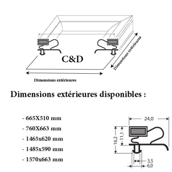 JOINT CADRE MAGNETIQUE ADAPTABLE C & D