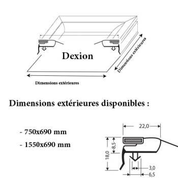 JOINT CADRE MAGNETIQUE ADAPTABLE DEXION