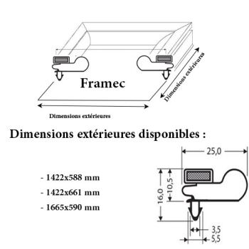 JOINT CADRE MAGNETIQUE ADAPTABLE FRAMEC