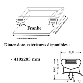 JOINT CADRE MAGNETIQUE ADAPTABLE FRANKE MODELE 2