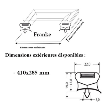 JOINT CADRE MAGNETIQUE ADAPTABLE FRANKE MODELE 2