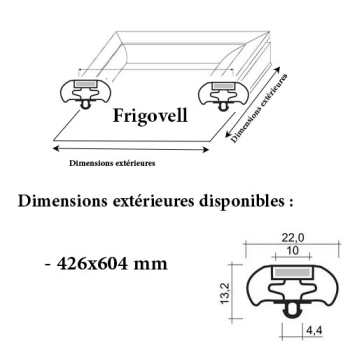 JOINT CADRE MAGNETIQUE ADAPTABLE FRIGOVELL MODELE 2