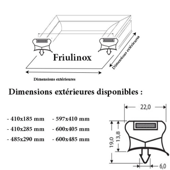 JOINT CADRE MAGNETIQUE ADAPTABLE FRIULINOX MODELE 2