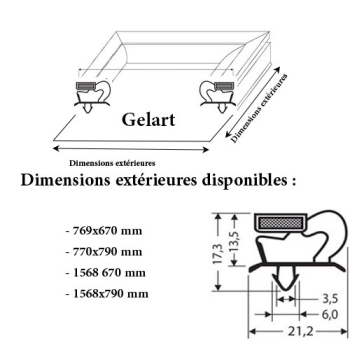 JOINT CADRE MAGNETIQUE ADAPTABLE GELART