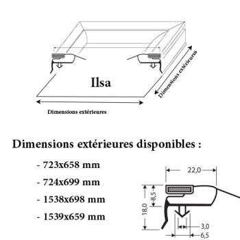 JOINT CADRE MAGNETIQUE ADAPTABLE ILSA