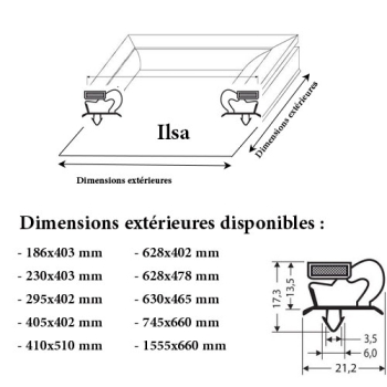 JOINT CADRE MAGNETIQUE ADAPTABLE ILSA MODELE 2