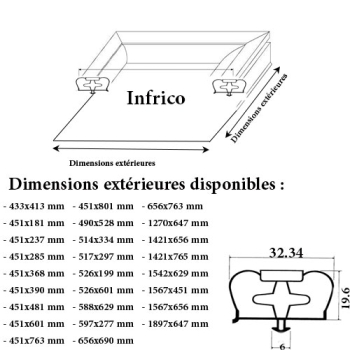 JOINT CADRE MAGNETIQUE ADAPTABLE INFRICO