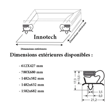 JOINT CADRE MAGNETIQUE ADAPTABLE INNOTECH