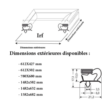 JOINT CADRE MAGNETIQUE ADAPTABLE IRF