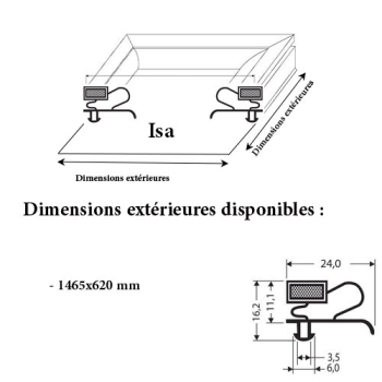 JOINT CADRE MAGNETIQUE ADAPTABLE ISA