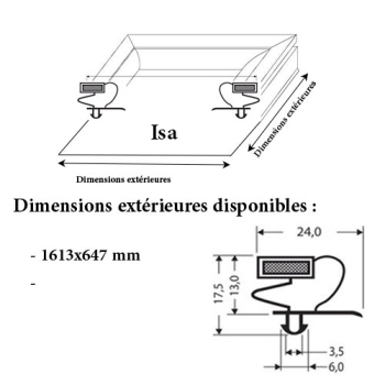 JOINT CADRE MAGNETIQUE ADAPTABLE ISA MODELE 2